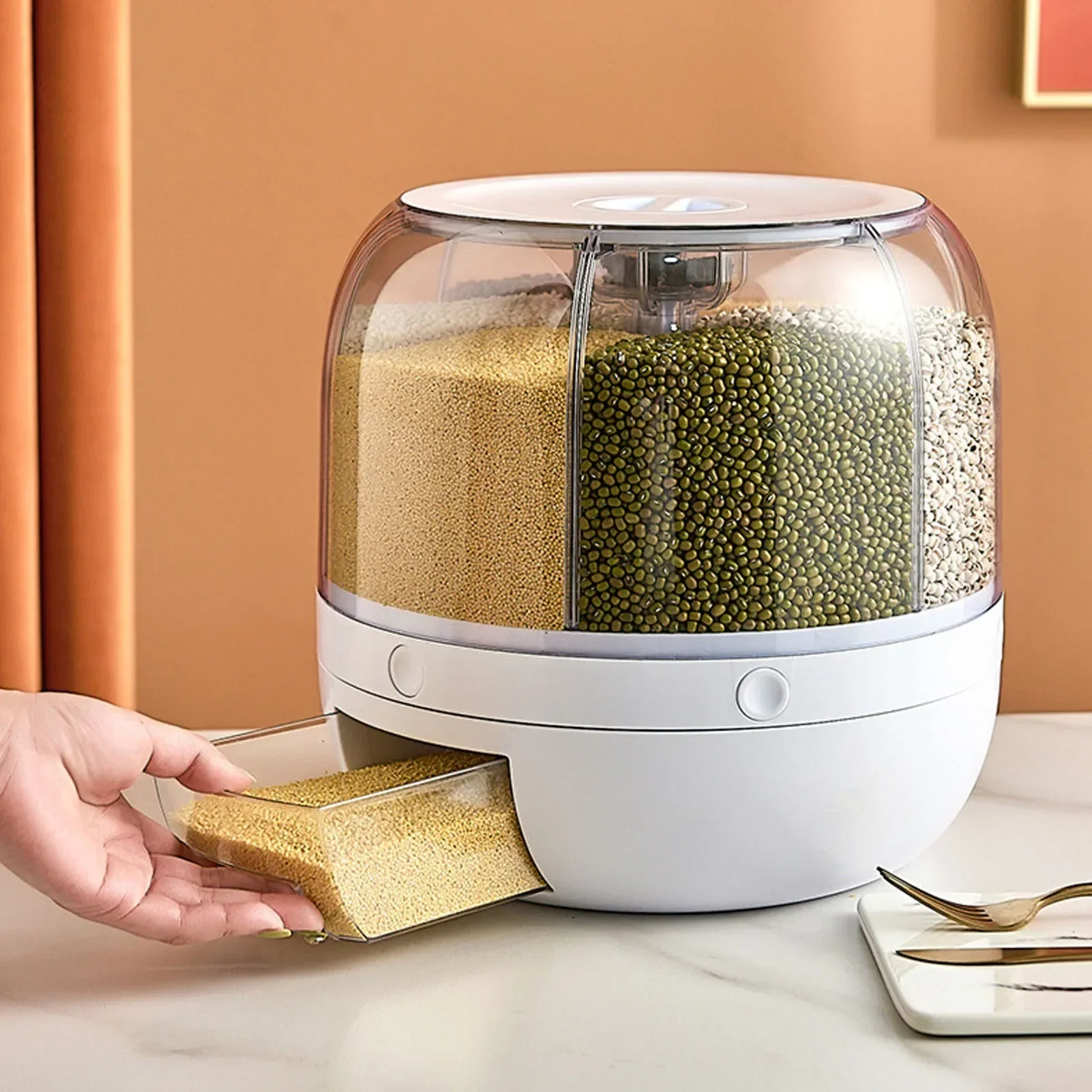 6 compartimenten 360 °   Roter - Kitchen Gadgets Organizer recensie en prijs